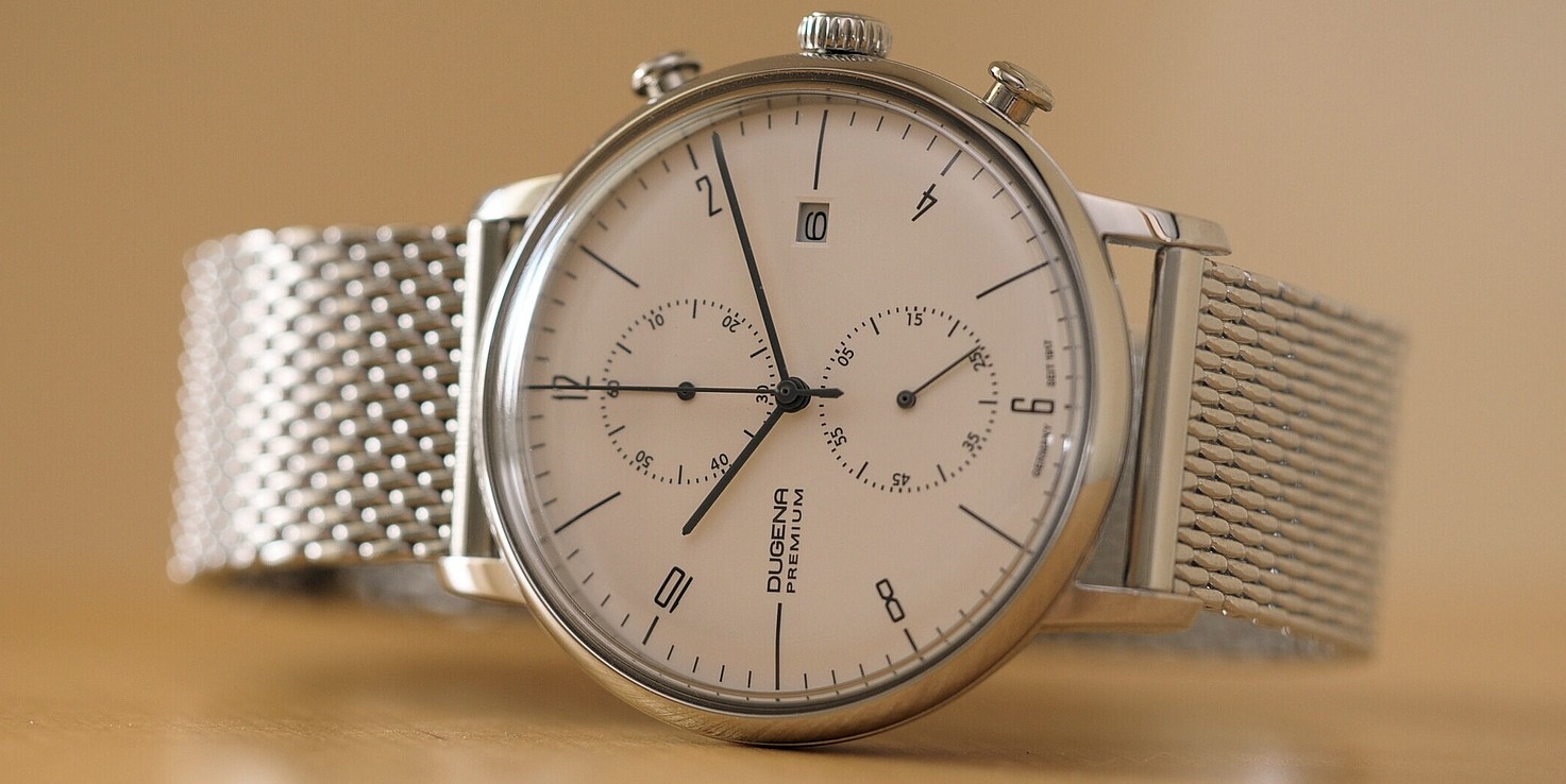 Leven van wit overhead Dugena horloge Premium in close up